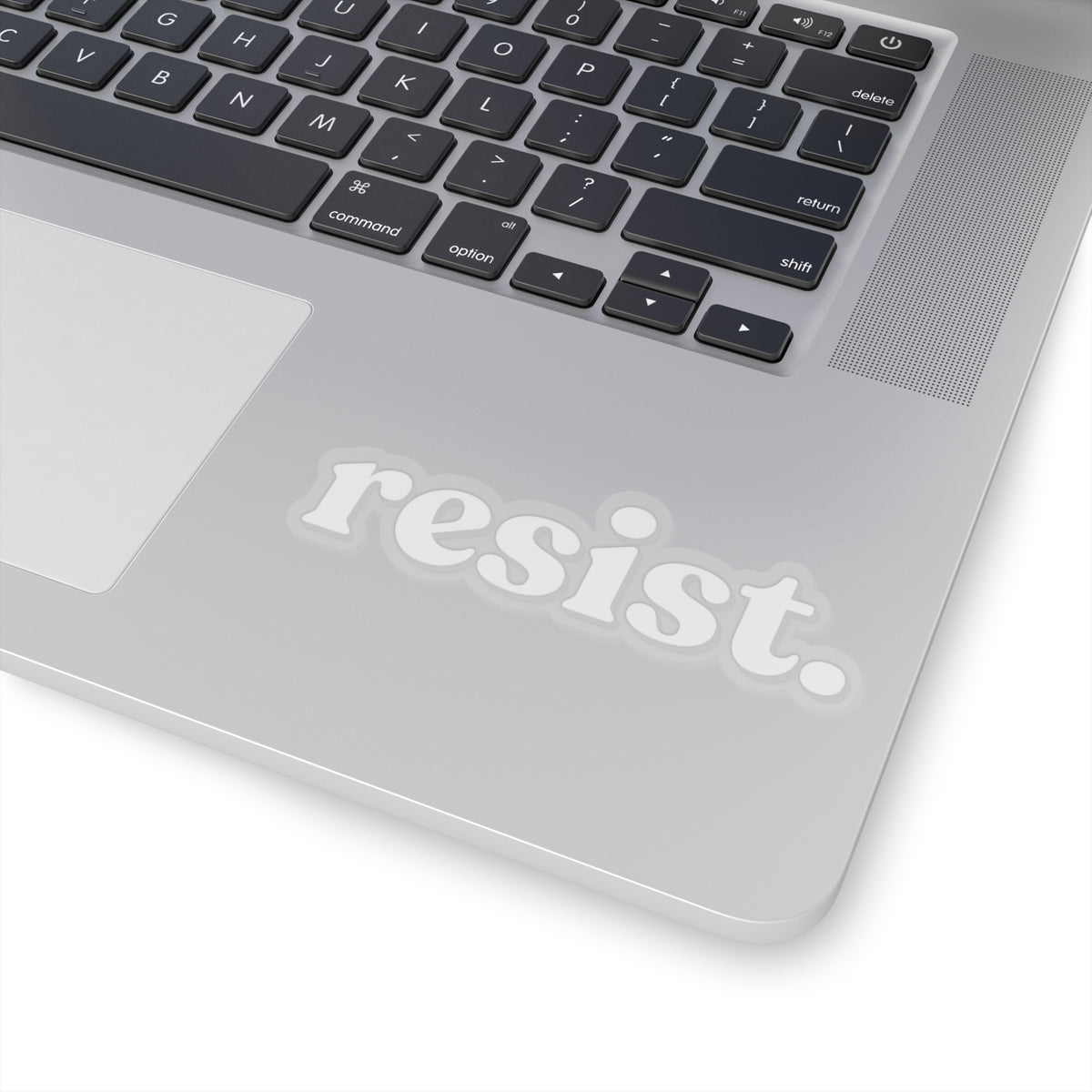 "resist." Vinyl Sticker with Drop Shadow | Bold Activism & Protest Decal