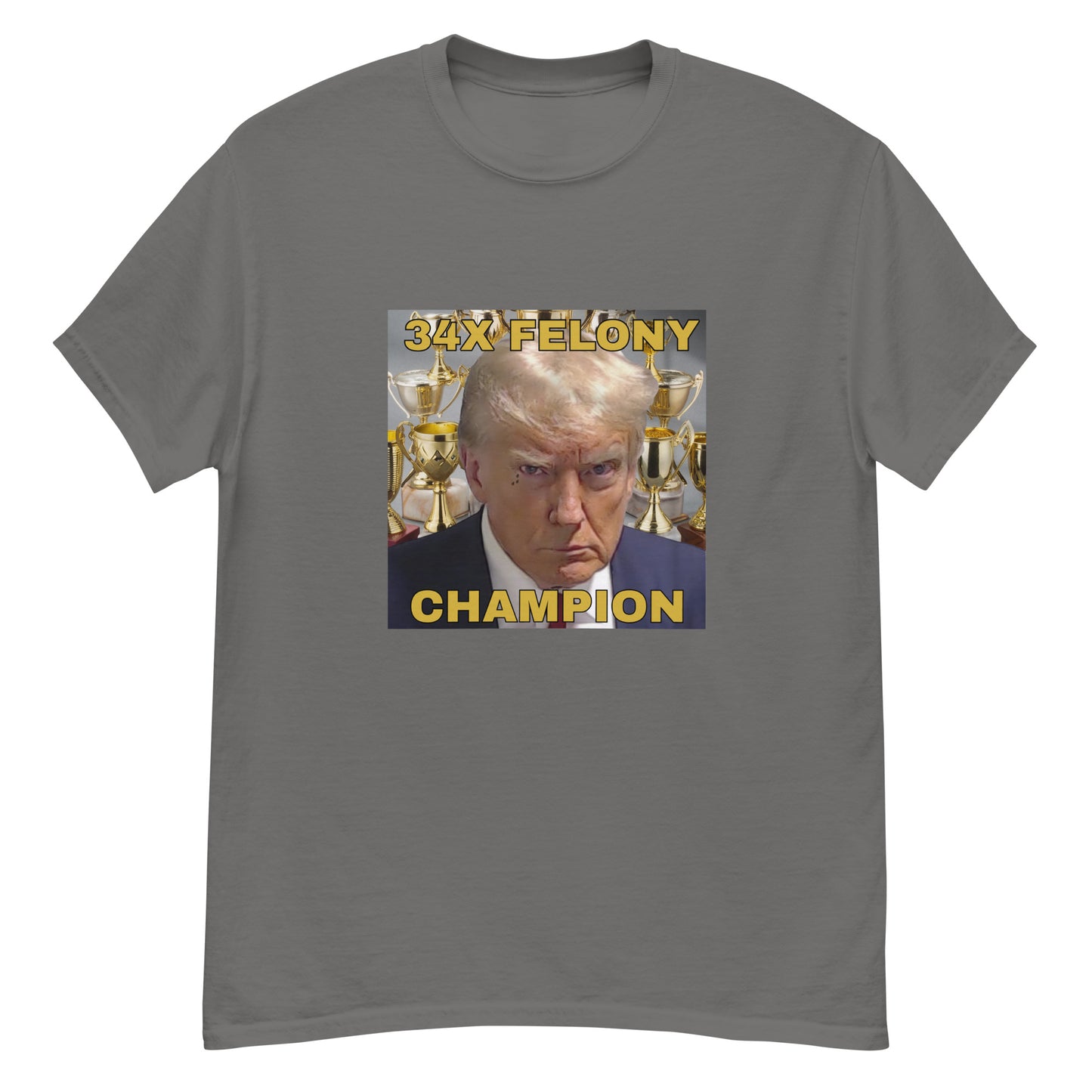 34X Felony Champion T-Shirt – Wear the Truth Loud and Proud