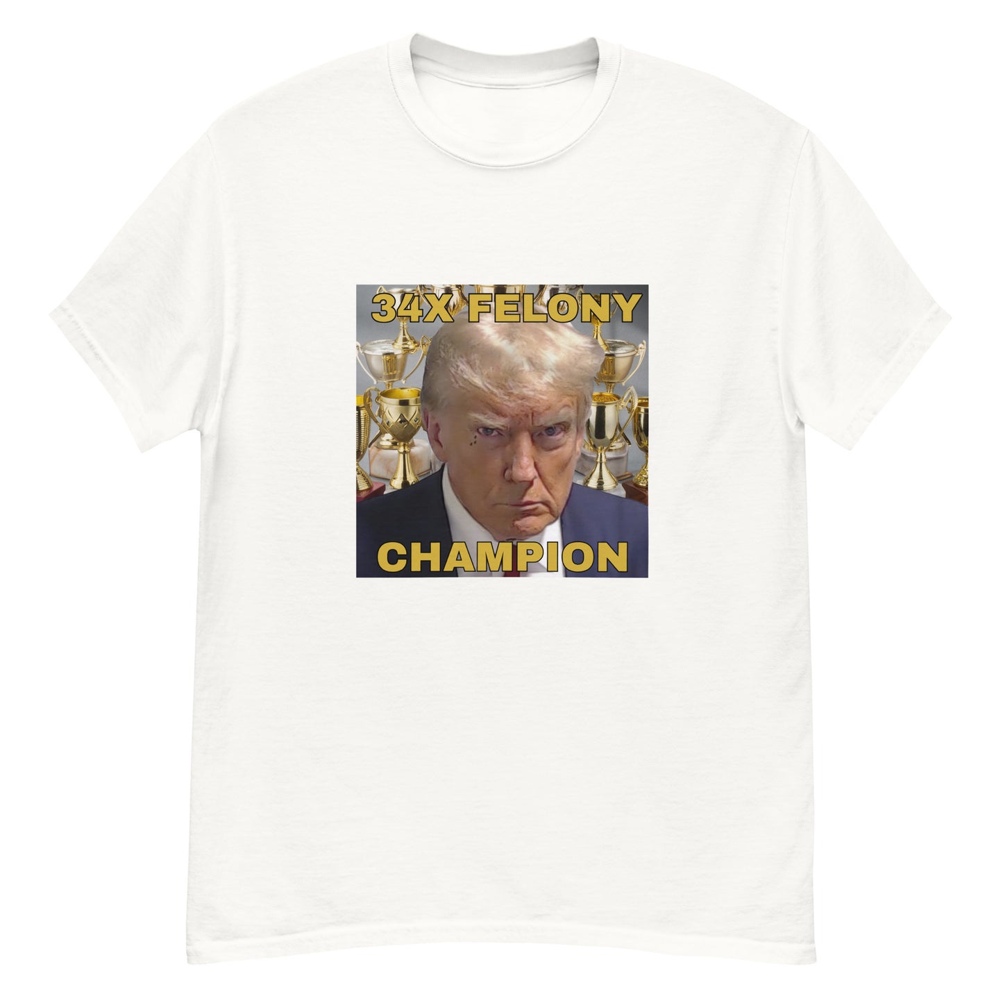 34X Felony Champion T-Shirt – Wear the Truth Loud and Proud